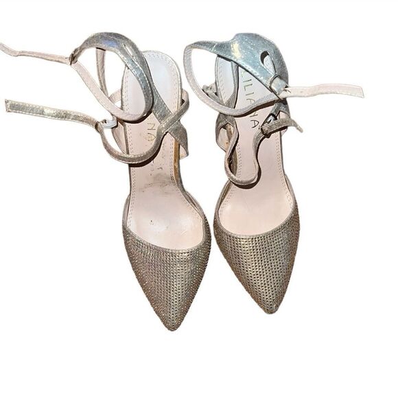 Liliana Gold Rhinestone Shoes Size 10 - Picture 1 of 6